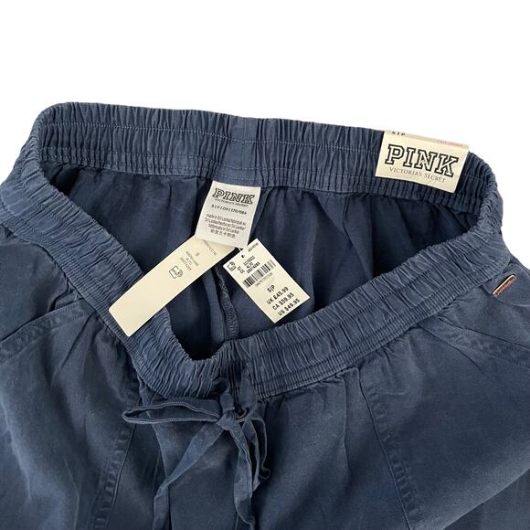 PINK Victorias Secret Jogger Pants Womens Small Blue Classic Easy Basic Normcore - Picture 3 of 12